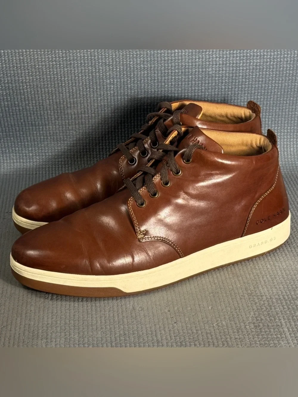 Cole Haan Vartan 2.0 Chukka Boots Brown Leather Shoes Lace Up C32238 Men Size 12